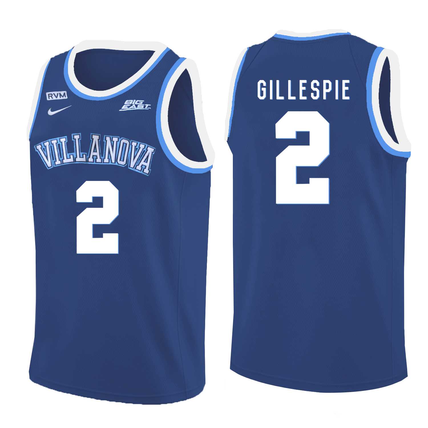 Villanova Wildcats #2 Collin Gillespie Blue College Basketball Jersey